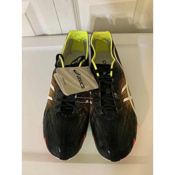 New Asics G604Y Gunlap Black White Track And Field Shoes Men's US‎ 10 - Picture 3 of 8